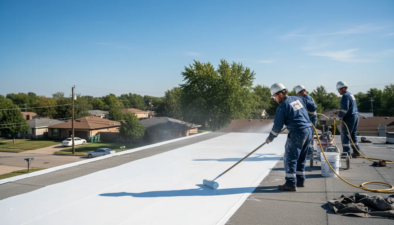 Commercial roof coating in Somerset, TX near me
